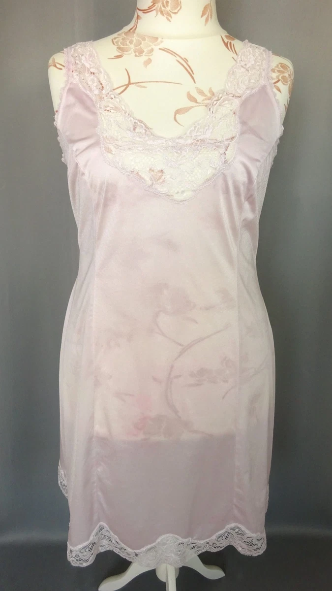 Combinaison Et Fond De Robe Vintage Dentelle - Taille 40 - Très Clair