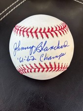 NY Yankees Legend Johnny Blanchard signed baseball- Tri-star 