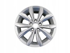 1x Alufelge 15 Zoll 5.5" 5x100 40ET Glanz Silber 2G0601025 VW Polo Rim Wheel