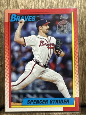 2025 Topps Series 2 Spencer Strider #90B2-32 1990 Topps Insert Atlanta Braves