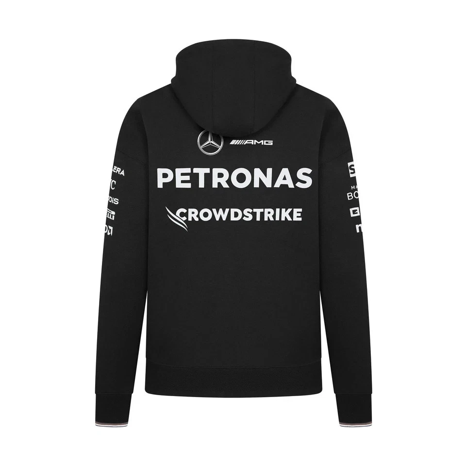 Sudadera con capucha Mercedes AMG Petronas F1 2024 Team para hombre - negra - talla: XS Foto 2 de 2