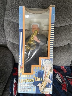 VINTAGE EX PRESIDENT CLINTON AS UPTOWN BILL PLAYING SAXAPHONE IN BOX
