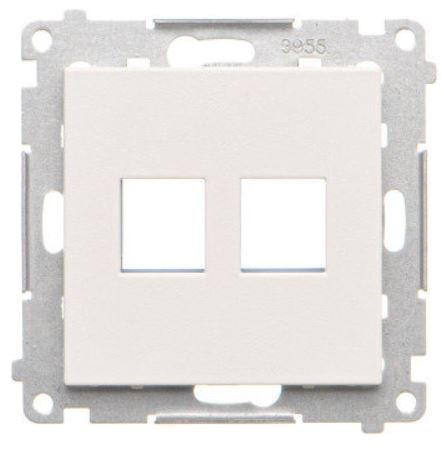 55 MODULE WHITE MATT SOCKET TILE 2X UAE KEYSTONE TKP2.01/111
