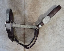 AMAZING VOGT STERLING SILVER SHOW HALTER / FULL HORSE HEADSTALL