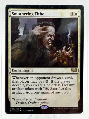 Smothering Tithe Ravnica Allegiance Regular Lightly Played MTG