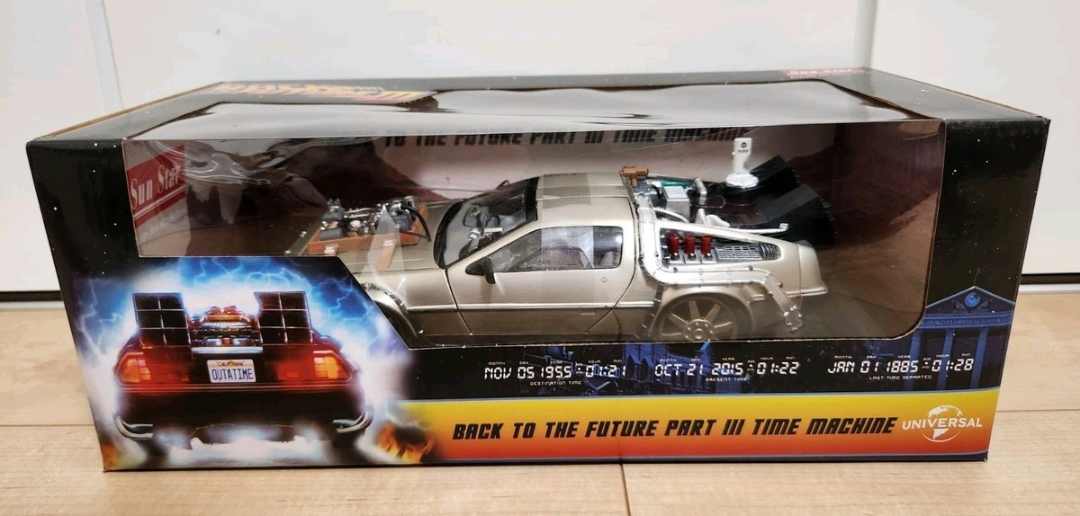 Sun Star Back to the Future III 3 1/18 Scale Diecast DeLorean