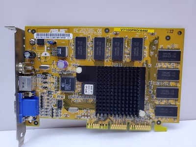 64MB AGP VIDEO CARD ASUS V7100PRO 64MB V7100PRO64M Tested Working