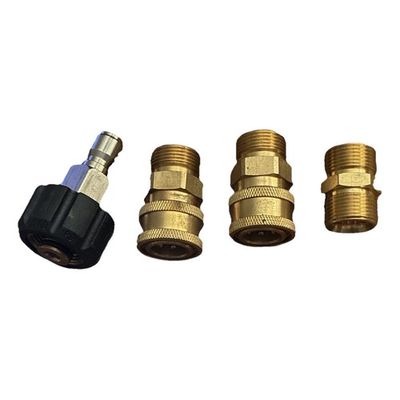 #ad Pressure Washer Quick Connect Adapter Set 4 Pack Brass Metal 5000 PSI $13.78