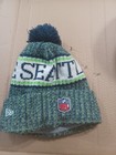 Seattle Seahawks Beanie Blue Green Knit Hat Pom Pom Logo New Era Winter Adult — photo 2