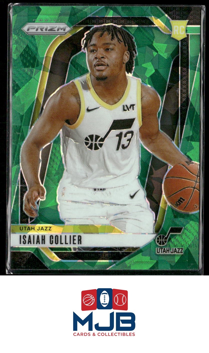 2024-25 Panini Prizm Isaiah Collier Prizms Green Ice #227 Utah Jazz
