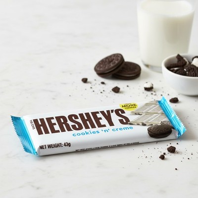 Hershey s Cookies  n  Creme (43 g)   Weiße Schokolade mit Cookie-Stückchen | Ori