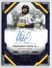 2025 Fernando Tatis Jr. Topps Tier 1 Blue Foil Auto /20 #T1A-FT San Diego Padres