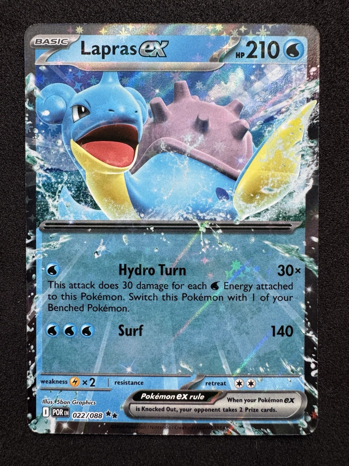 Lapras Ex Perfect Order  022/088 Mega Evolution English Holo Pokemon TCG