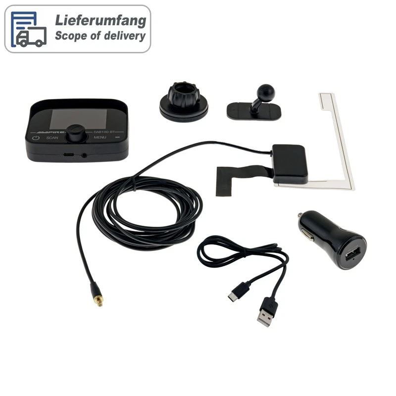 AMPIRE DAB+ Receiver mit BT-Freisprecheinrichtung inklusive DAB+ Antenne - Bild 3 von 4