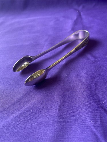 Antique Silver Sugar Tongs Single Unbranded Pattern Good Condition - Picture 5 of 6