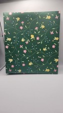 Vintage Holson Green Floral Photo Album Holds 3-Ring Insert 47 pcs Refill R-GRMM