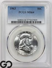 1963 Franklin Half Dollar, PCGS MS-64 ** Lustrous Blazer!