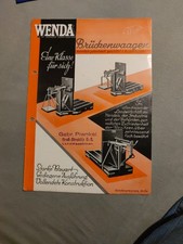 Alter Prospekt Wenda - Brückenwaagen