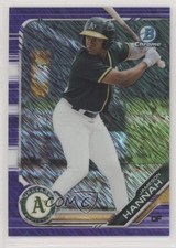 2019 Bowman Chrome Prospects Purple Shimmer Refractor Jameson Hannah q3y