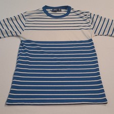 Vintage 90s Mervyn’s Men's Collection Striped T-Shirt Size M Made in USA(descp)