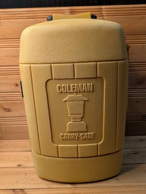 Vintage Coleman Lantern Yellow Clamshell Carrying Case 1979
