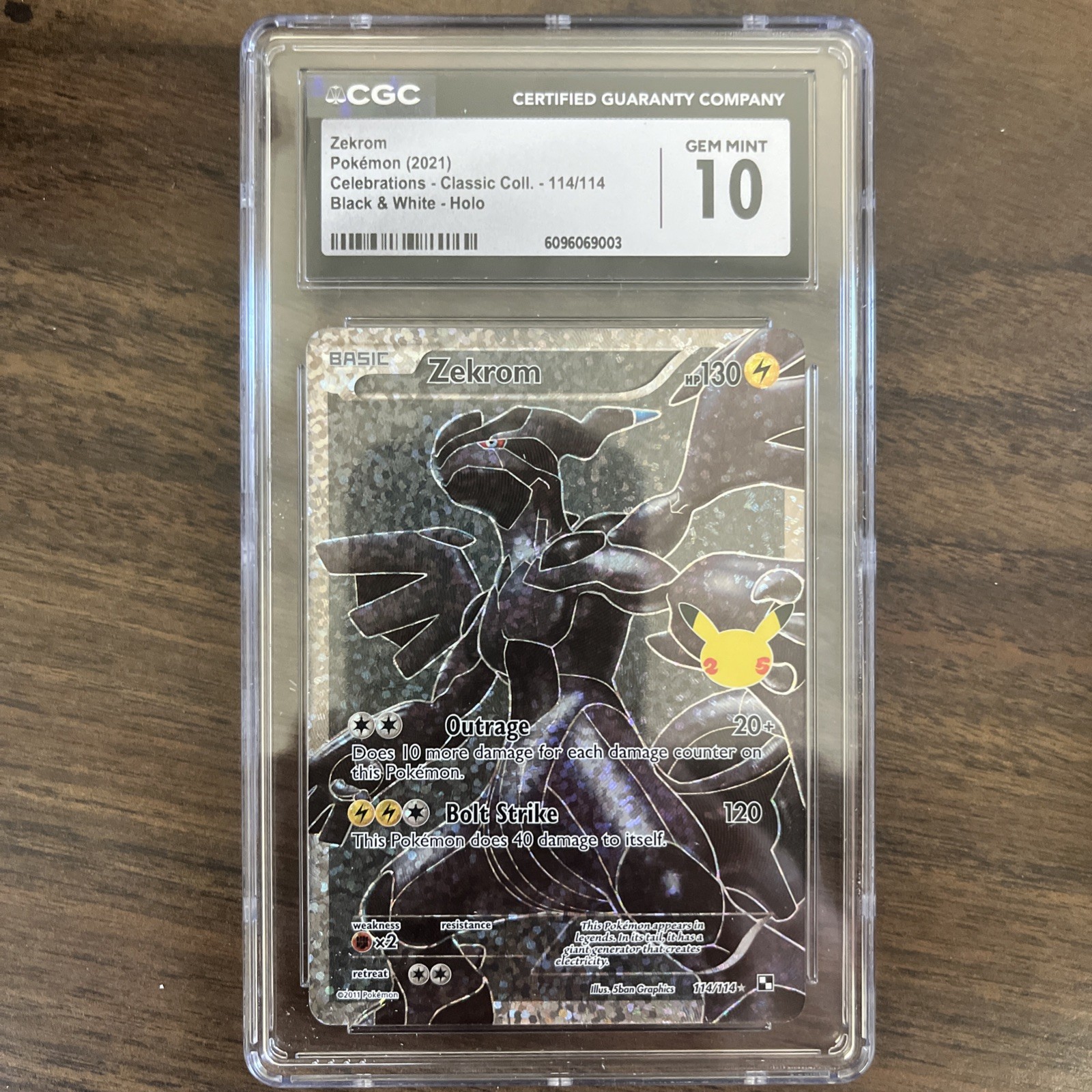 Zekrom 114/114 Pokemon Celebrations Classic Collection CGC 10