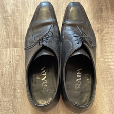 PRADA Men's Dress Shoes Loafers Leather Black UK6/US7 108230c