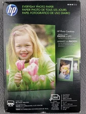 HP Everyday 4x6 Photo Paper 100 Sheets Glossy New Sealed Camera Paper