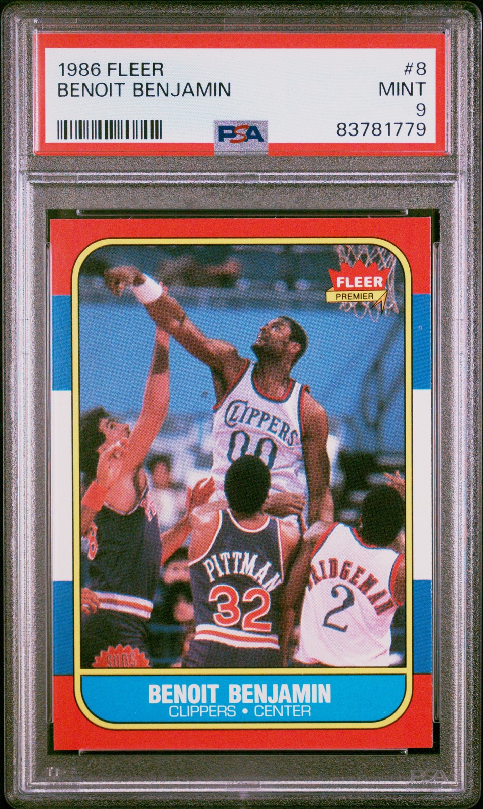 1986 FLEER #8 BENOIT BENJAMIN PSA 9