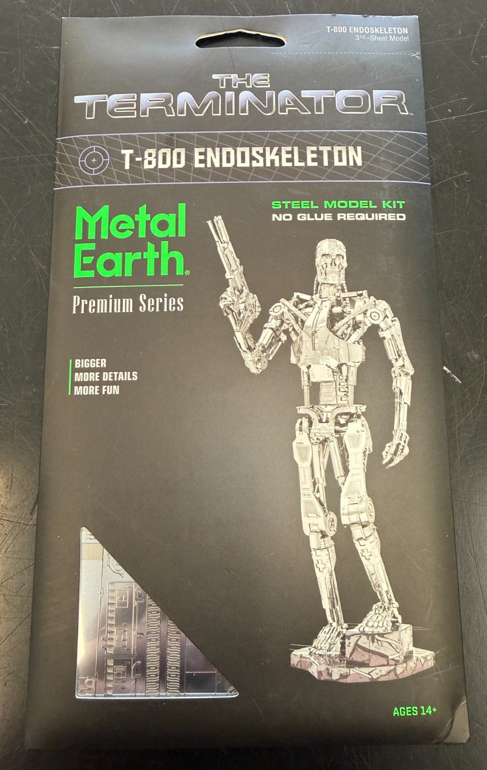 The Terminator T-800 Endoskeleton Metal Earth Model Kit Made From Steel