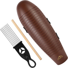 EASTROCK Guiro Instrument 3.9" 13" Latin Percussion with 2 Scrapers Coffee  Fis