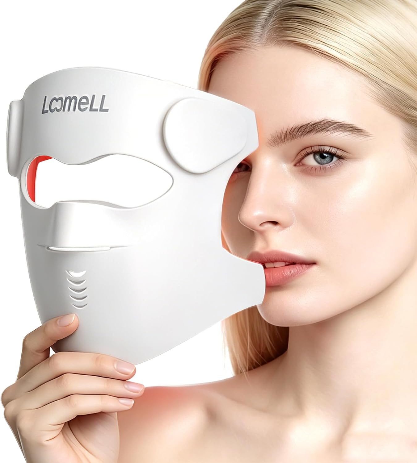 как выглядит Registered 4D Silicone LED Facial Light Mask 9 Custom Light Modes, Wireless Re фото