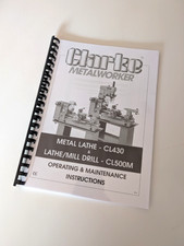 Clarke CL500m CL430 A4 bound manual with plastic covers