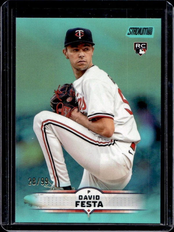 2025 Topps Stadium Club David Festa RC Turquoise Foil Rookie #/99 Twins