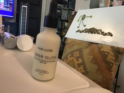 NEW Luxury Tan-Luxe Super Glow Broad Spectrum Sunscreen Hyaluronic tan serum!