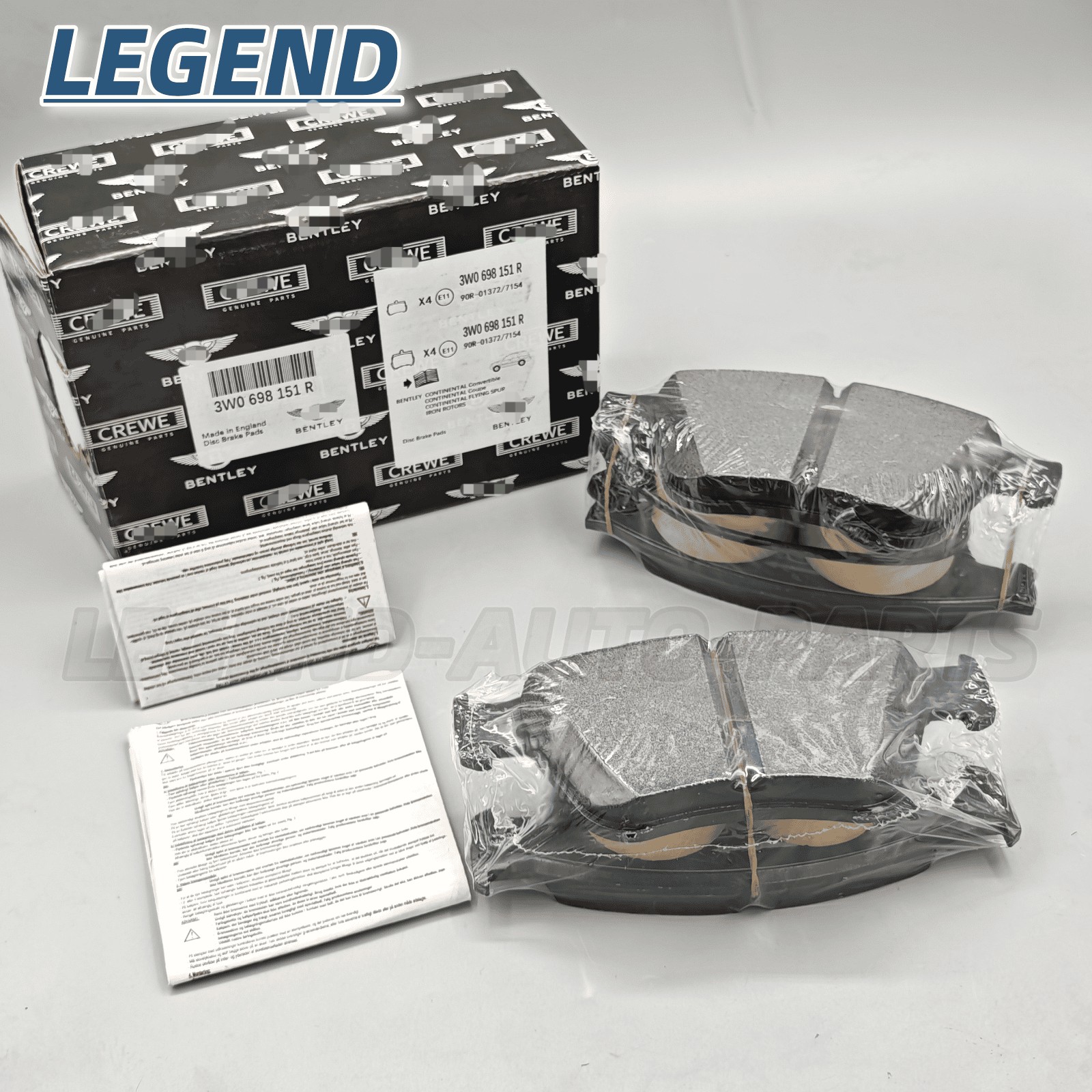 Bentley Continental GT 2003-2018 FRONT Brake pad