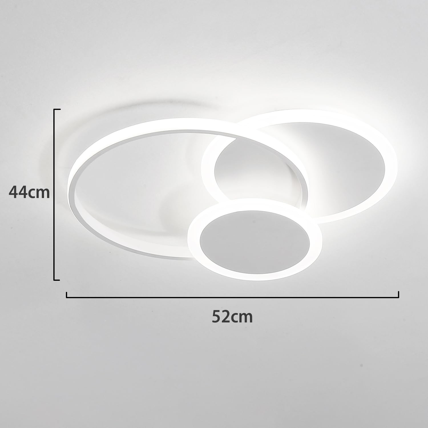 Plafonnier LED d'architecte design géométrique en aluminium brossé