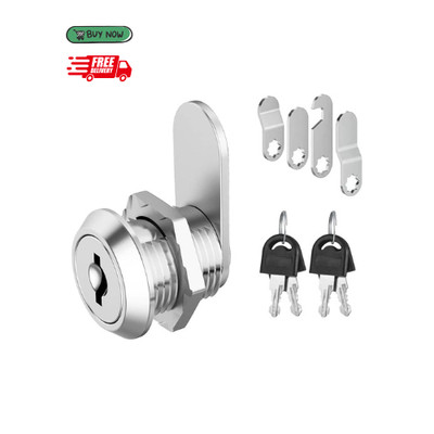 Letterbox Lock, Comes with 4 Keys and 4 Different Lock Plates, Cabinet Lock, Loc