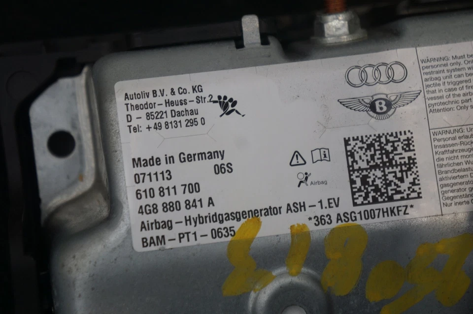 Airbag delantero izquierdo inferior rodilla SRS OEM 4G8880841A Audi RS7 14-18 A6 A7 S6 S7 13-18 Foto 3 de 4