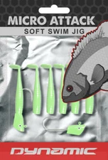 Micro Paddle Tail Swimbait, MICRO ATTACK (GLOW) 1.5" Dynamic Lures