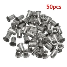 20pcs M6 Thread 304 Stainless Steel Flat Head Rivet Nut Rivnut Insert Nutsert