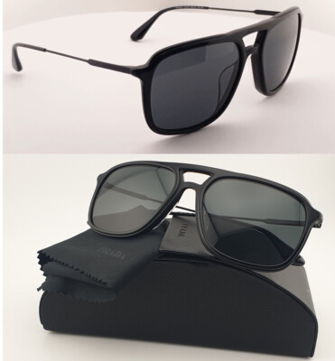 NEW Prada 06V Conceptual Pilot Sunglasses Black 100% AUTHENTIC