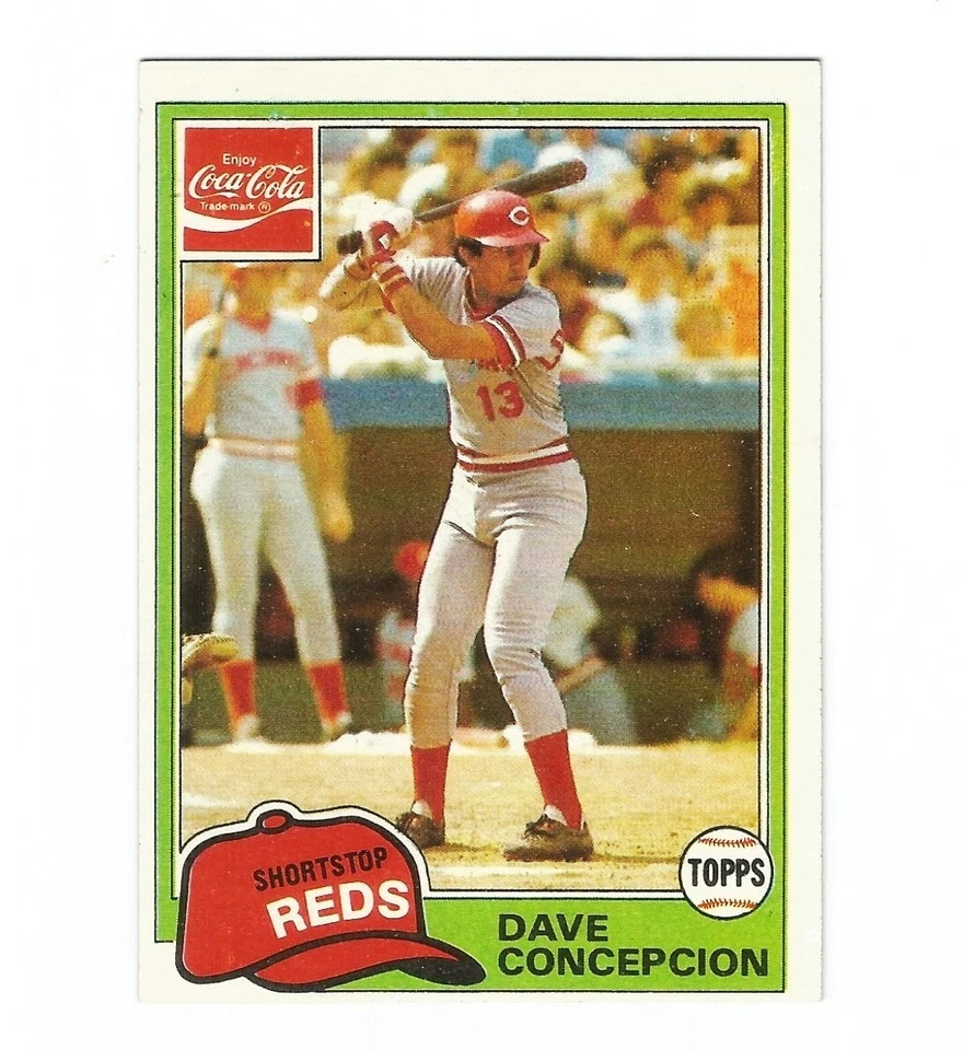 1981 Coke Team Baseball Card Number #3 Dave Concepcion Cincinnati Reds 3 - Image 2 of 3