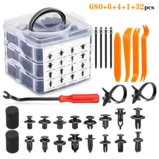 Car Push Pin Door Trim Panel Clip Fastener Bumper Rivet Mixed Retainer 100-750pc