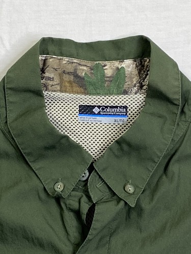 Columbia PHG Shirt Mens XL Green Realtree Camo Short Sleeve Pro Hunting Gear - Picture 4 of 9