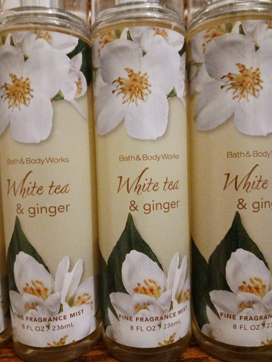 BATH AND BODY WORKS BBW WHITE TEA AND GINGER FINE FRAGRANCE MIST