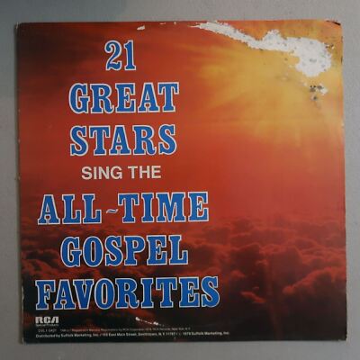 21 Great Stars Sing the All-time Gospel Favorites Vinyl LP VG 5`1