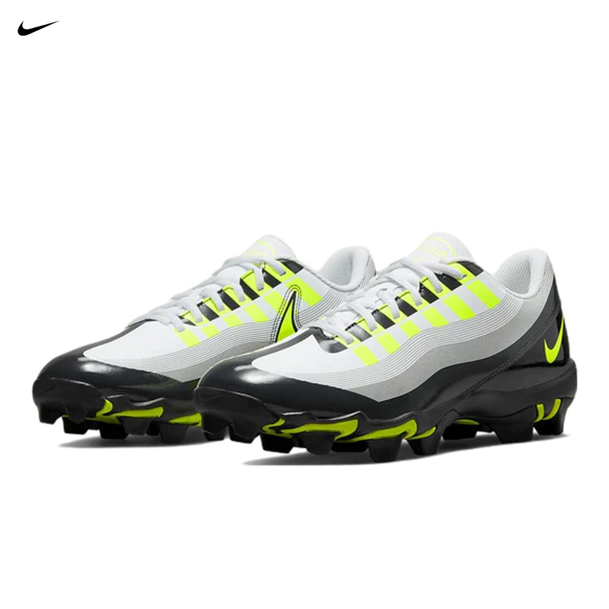 Nike Vapor Edge Shark Football Cleats White Black Volt DQ5114-170
