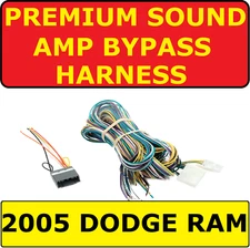 05 DODGE RAM INFINITY CAR STEREO RADIO PREMIUM SOUND ADAPTER AMP BYPASS HARNESS