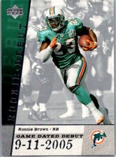 2006 Upper Deck Rookie Debut #GDD-RO Ronnie Brown Game Dated
